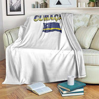 Vintage Curacao Flag Throw Blanket Dutch Caribbean Heritage Gift