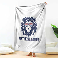 Cool Dutch Lion With Sunglasses Throw Blanket Netherlands Pride Gift