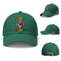 I Love Games Colorful Gamer Controller Gift Baseball Cap