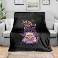 Just One More Game Throw Blanket Cute Girl Playing Game Humor Gift - Wonder Print Shop
