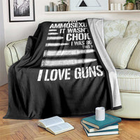 Funny Im Ammosexual Throw Blanket American Freedom Second Amendment