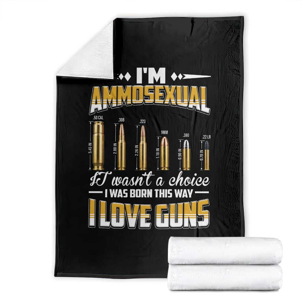 Funny Im Ammosexual Throw Blanket Second Amendment Patriotic Freedom Graphic