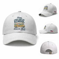 School Bus Driver Gift Baseball Cap Happy First Day Of School