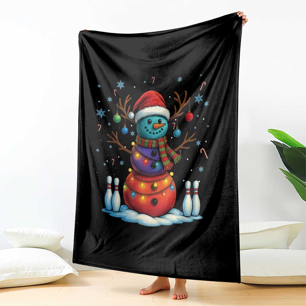 Funny Bowling Christmas Throw Blanket Gift For Bowler - Wonder Print Shop