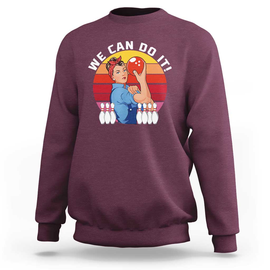 Feminist Bowling Sweatshirt We Can Do It - Wonder Print Shop