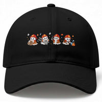 Funny Halloween Firefighter Baseball Cap Ghost Fireman Spooky Season Holiday Gift