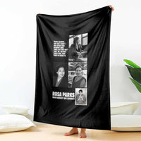 Rosa Parks Throw Blanket Strong Black Woman Leader