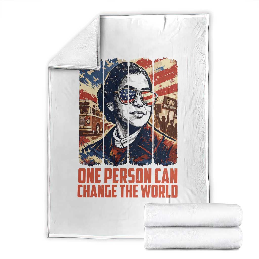 Rosa Parks Civil Rights Legacy Throw Blanket One Person Can Change The World