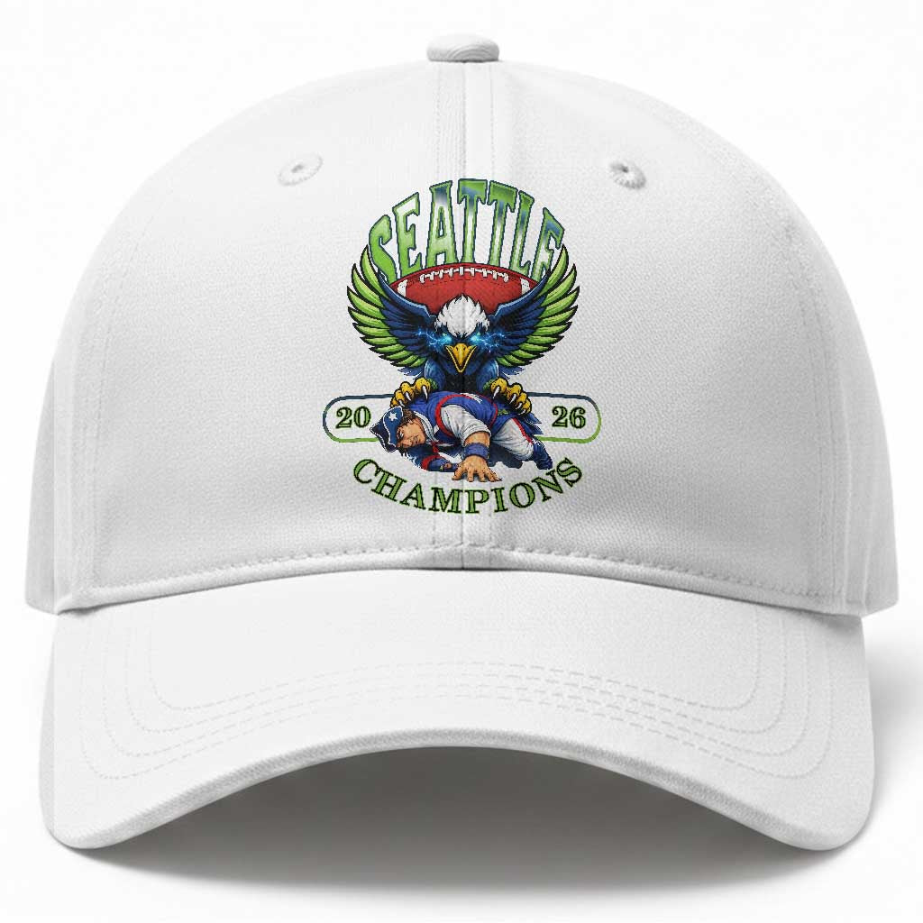 Funny Champion Seattle Dominates New England Baseball Cap 12s Fan Pride