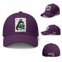 Vintage Japanese Grumpy Frog Baseball Cap Lucky St Paddys Day