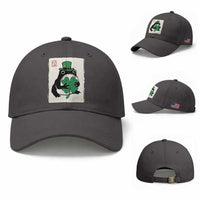 Vintage Japanese Grumpy Frog Baseball Cap Lucky St Paddys Day