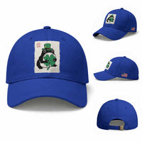 Vintage Japanese Grumpy Frog Baseball Cap Lucky St Paddys Day