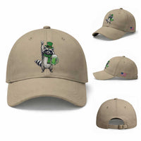 Funny Raccoon Rock On Baseball Cap St Patricks Day Gift