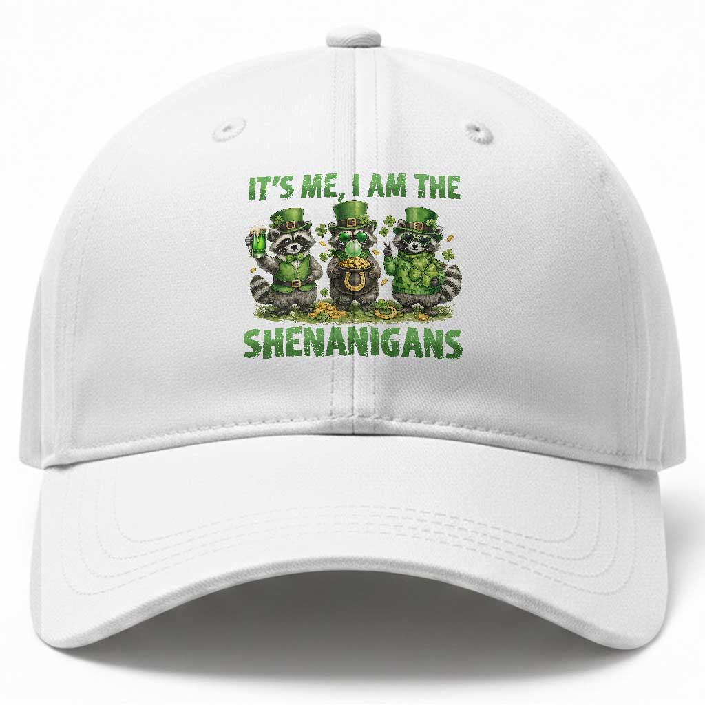 I Am The Shenanigans Baseball Cap Funny Irish Raccoon St Patricks Day