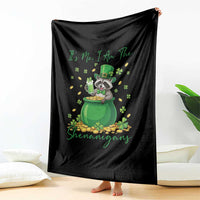 I Am The Shenanigans Throw Blanket Funny Irish Raccoon
