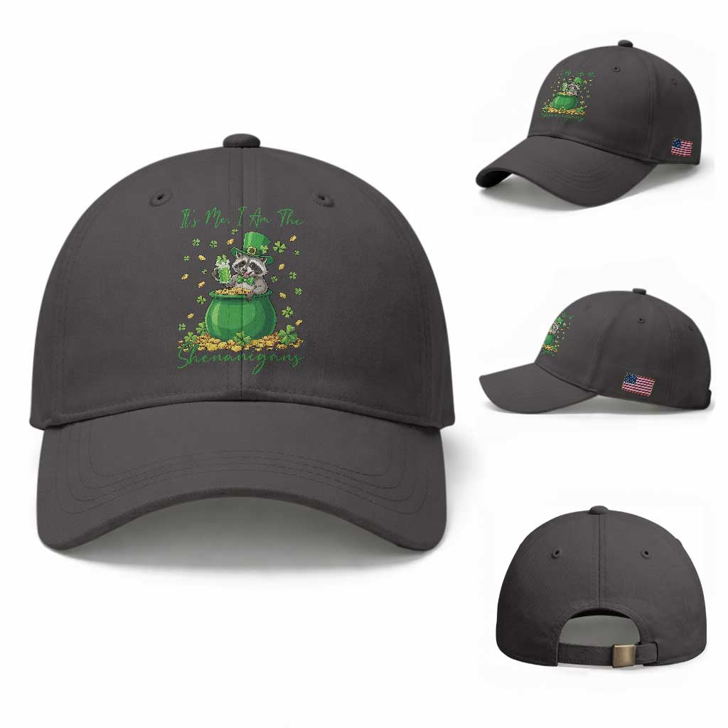 I Am The Shenanigans Baseball Cap Funny Irish Raccoon