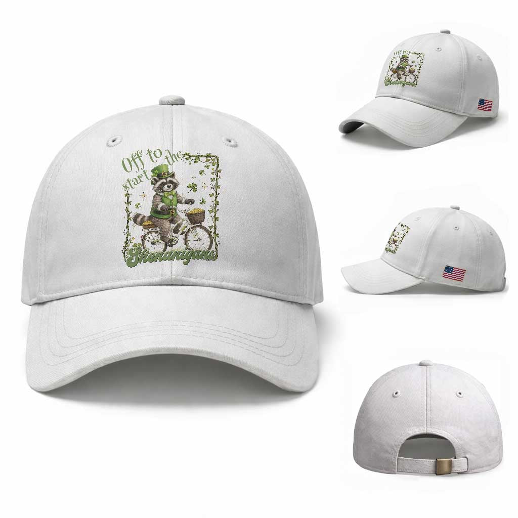 Funny Irish Raccoon Driver Baseball Cap Off To Start The Shenanigans