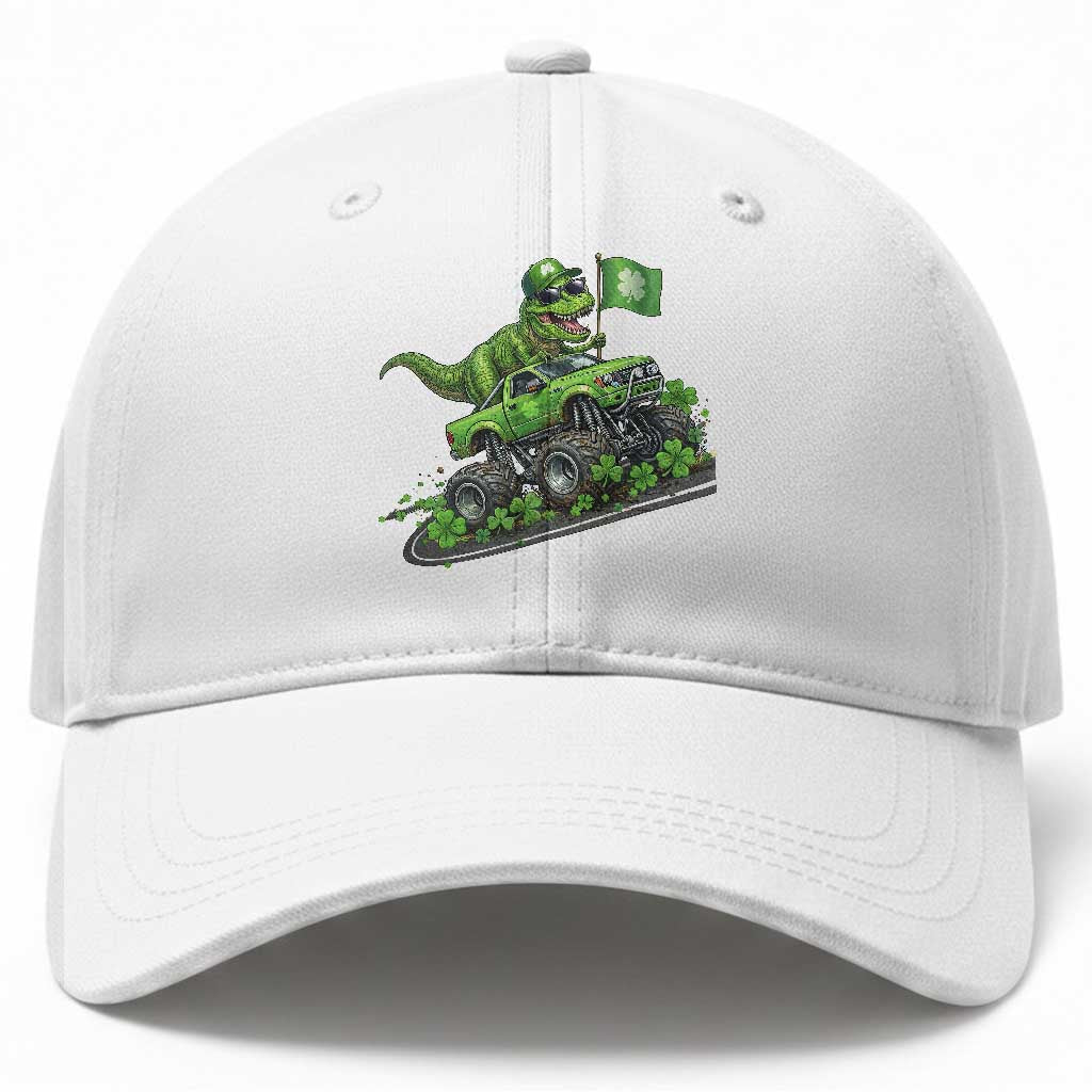 Funny St Patricks Day Dinosaur Truck Baseball Cap Irish Holiday Gift