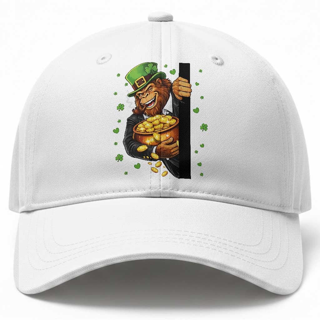 Funny St Patricks Day Bigfoot Baseball Cap Irish Revelry Gift