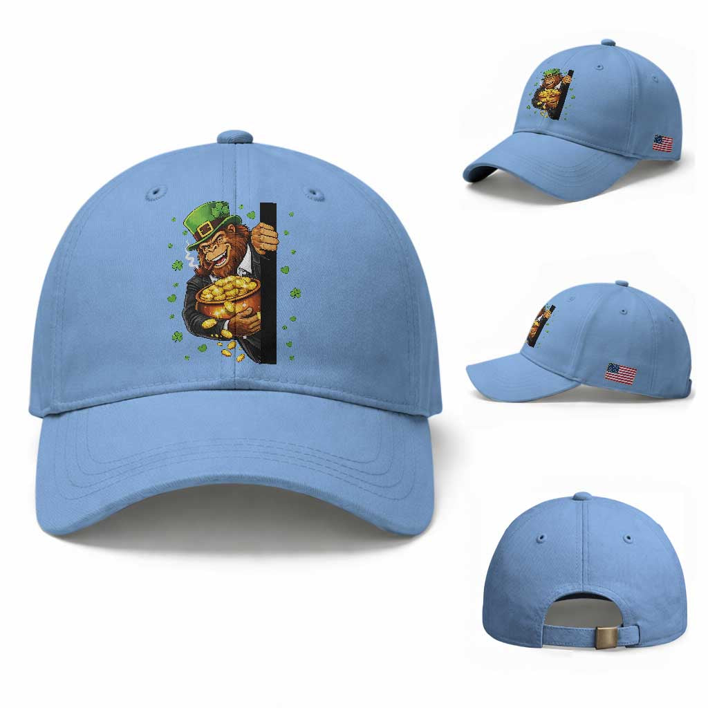 Funny St Patricks Day Bigfoot Baseball Cap Irish Revelry Gift