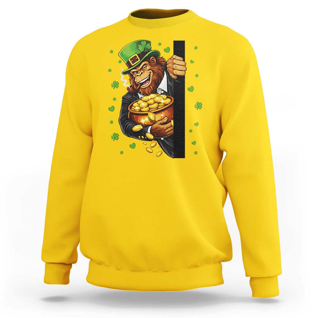 Funny St Patricks Day Bigfoot Sweatshirt Irish Revelry Gift