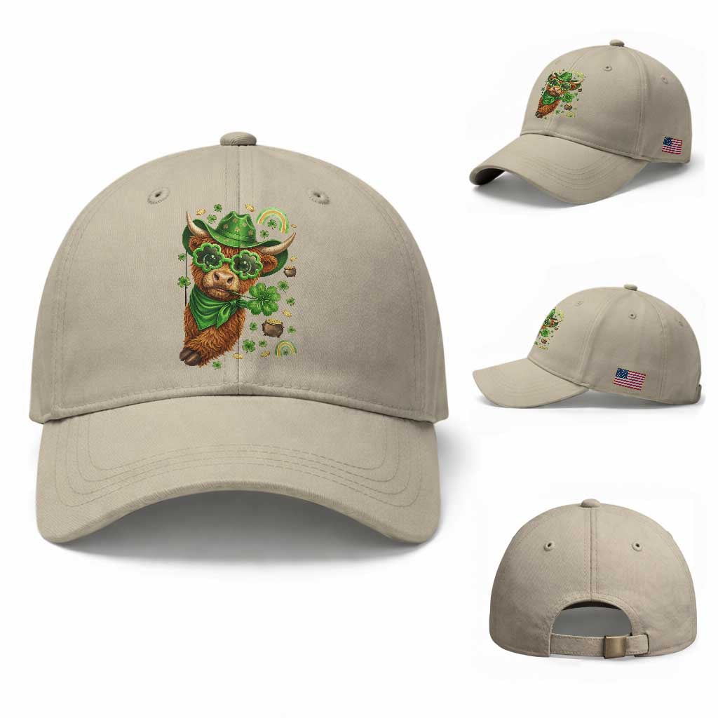 Funny Irish Highland Cow Baseball Cap St Patricks Day Gift