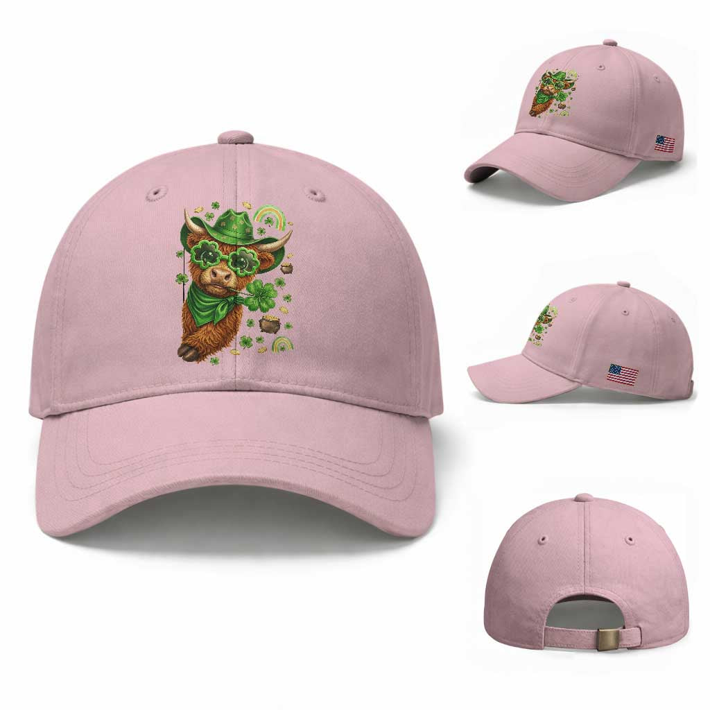 Funny Irish Highland Cow Baseball Cap St Patricks Day Gift