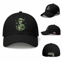 Skeleton St Patricks Day Drinking Baseball Cap Irish Party Gift
