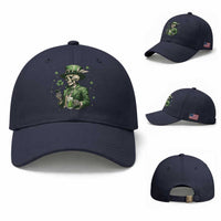 Skeleton St Patricks Day Drinking Baseball Cap Irish Party Gift