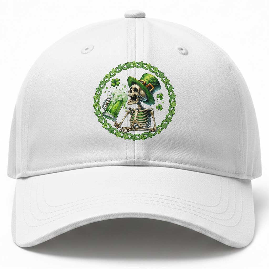 Lucky Irish Skeleton St Patricks Day Baseball Cap Beer Lover