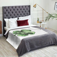 St Patricks Day Lucky Shamrock Skull Gift Throw Blanket