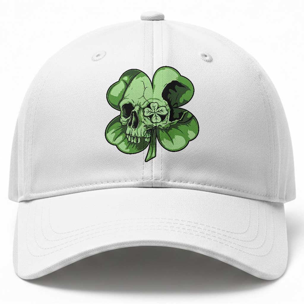 St Patricks Day Lucky Shamrock Skull Gift Baseball Cap