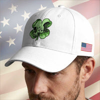 St Patricks Day Lucky Shamrock Skull Gift Baseball Cap