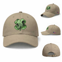 St Patricks Day Lucky Shamrock Skull Gift Baseball Cap