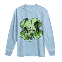 St Patricks Day Lucky Shamrock Skull Gift Long Sleeve Shirt