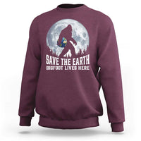 Save Our Planet Nature Lover Sweatshirt Bigfoot Lives Here