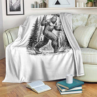Please Save My Hideout Throw Blanket Bigfoot Forest Protector