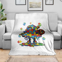 Autism Acceptance Baseball Throw Blanket Colorful Drip Graphic Neurodiversity Support