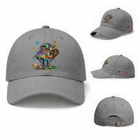 Autism Acceptance Baseball Baseball Cap Colorful Drip Graphic Neurodiversity Support