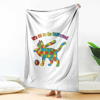 Autism Acceptance Baseball Cat Throw Blanket It Is Ok To Be Different