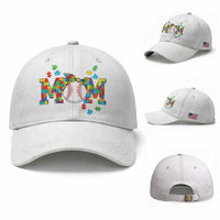 Autism Acceptance Baseball Mom Baseball Cap Proud Mom Inclusive Support Graphic