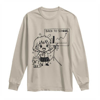 Back To school Long Sleeve Shirt Funny Teacher Teaching Cat Lover Gift - Wonder Print Shop