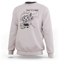 Back To school Sweatshirt Funny Teacher Teaching Cat Lover Gift - Wonder Print Shop