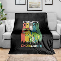 Funny Dinosaur Im Ready To Crush Kindergarten Gift Throw Blanket - Wonder Print Shop