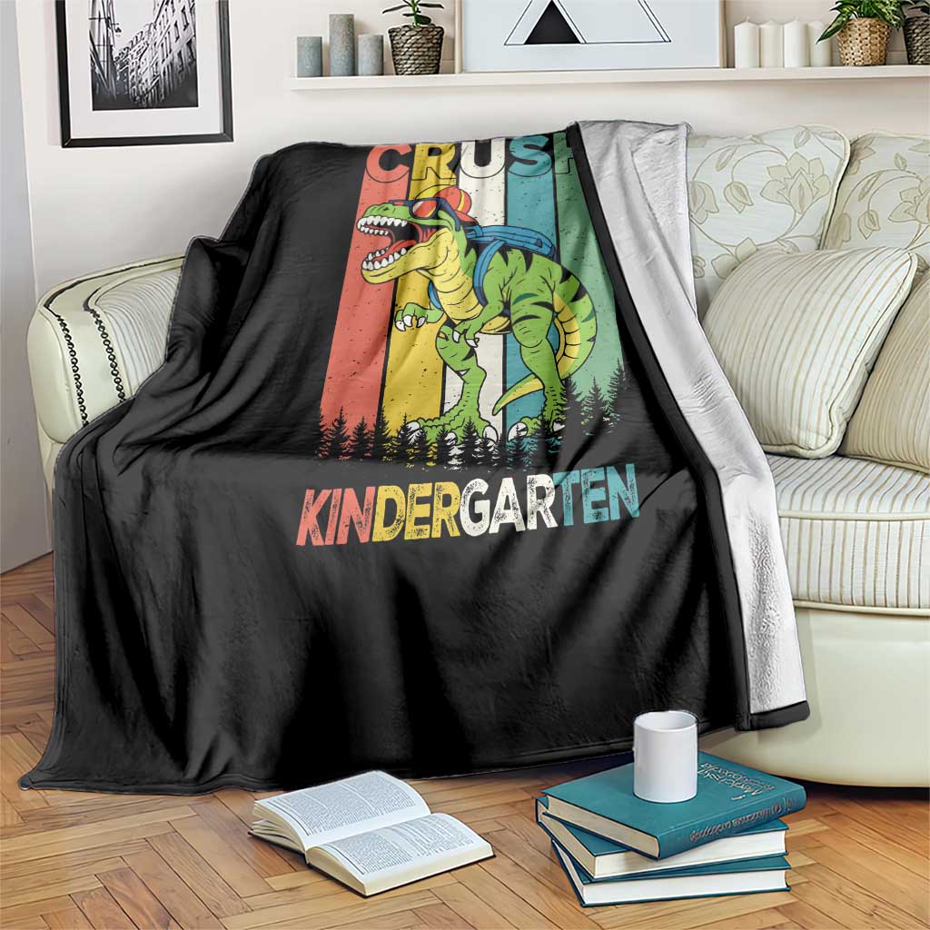 Funny Dinosaur Im Ready To Crush Kindergarten Gift Throw Blanket - Wonder Print Shop