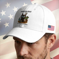 Gardening Because Murder Is Wrong Baseball Cap Funny Black Cat Gardener Gift
