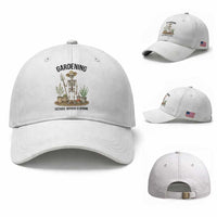 Gardening Because Murder Is Wrong Skeleton Baseball Cap Funny Gift For Gardener
