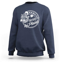 Easily Distracted By Plants Skeleton Sweatshirt Funny Gardener Plant Lover - Wonder Print Shop