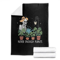 Skeleton Monstera Lover Throw Blanket Never Enough Plants - Wonder Print Shop