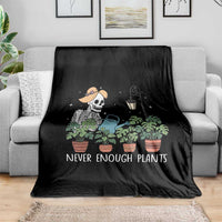 Skeleton Monstera Lover Throw Blanket Never Enough Plants - Wonder Print Shop